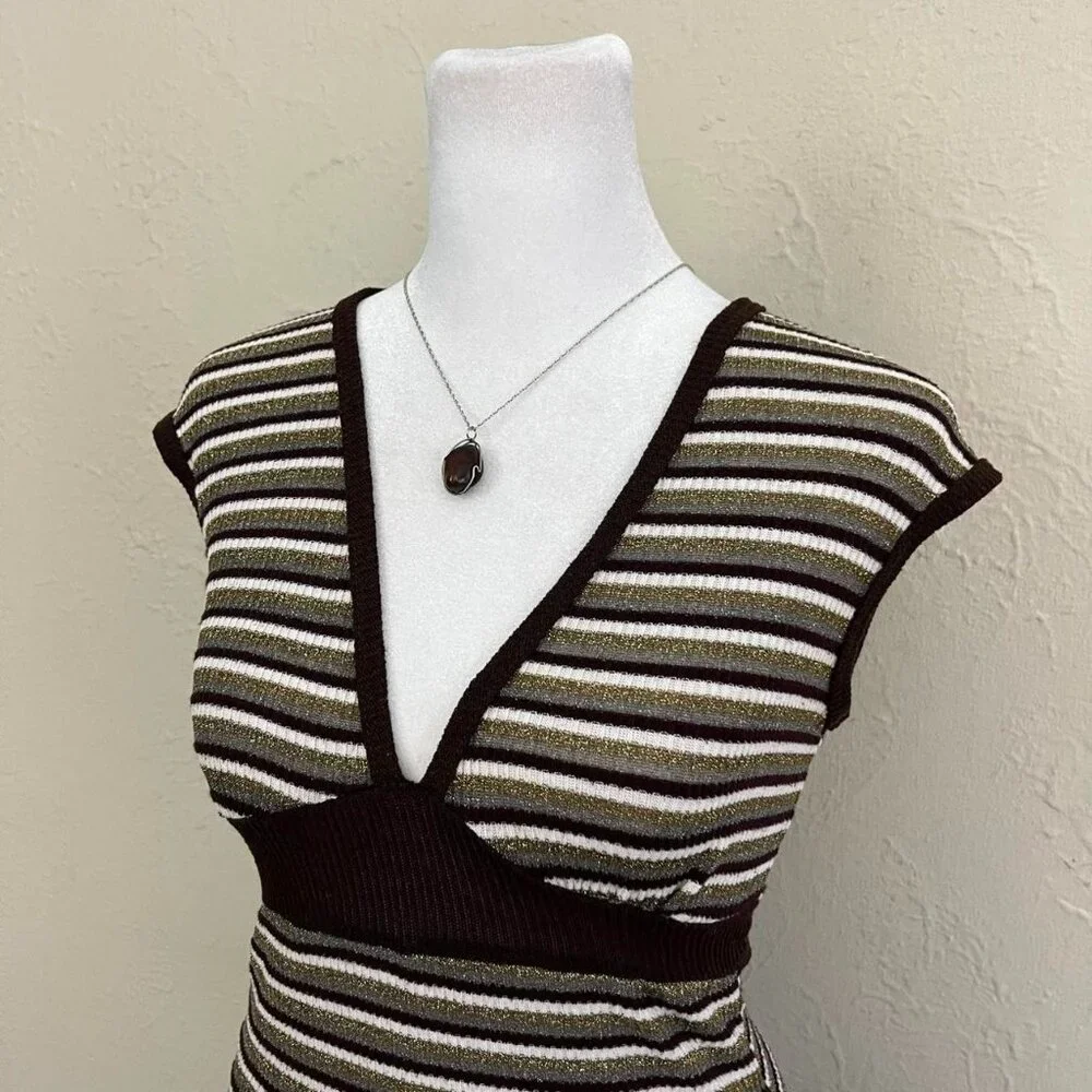 y2k girly boho downtown it girl knit top - Picture 2 of 7